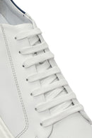 Men's White Lace-up Leather Sneaker | Derimod Men's White Lace-up Leather Sneaker | Derimod