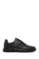 Erkek Siyah Bağcıklı Deri Casual Sneaker | Derimod Erkek Siyah Bağcıklı Deri Casual Sneaker | Derimod