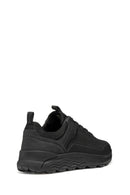 Geox Men Black U Spherica 4X4 B Abx A - Text+ Lace-Up Thick-Soled Fabric Sneaker | Derimod Geox Men Black U Spherica 4X4 B Abx A - Text+ Lace-Up Thick-Soled Fabric Sneaker | Derimod
