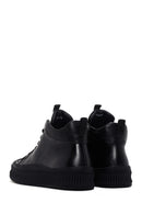 Erkek Siyah Deri Bilekli Sneaker | Derimod Erkek Siyah Deri Bilekli Sneaker | Derimod