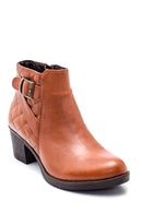 Women's Leather Quilted Detailed Boots | Derimod Women's Leather Quilted Detailed Boots | Derimod