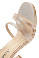 Women's Beige Ankle Strap Heeled Sandals | Derimod Women's Beige Ankle Strap Heeled Sandals | Derimod