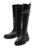 Women's Black Zippered Leather Boots | Derimod Women's Black Zippered Leather Boots | Derimod