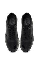 Men's Black Lace-Up Leather Casual Sneaker | Derimod Men's Black Lace-Up Leather Casual Sneaker | Derimod