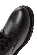 Women's Black Zippered Leather Boots | Derimod Women's Black Zippered Leather Boots | Derimod