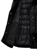 Avoriaz Women's Black Teddy Leather Coat | Derimod Avoriaz Women's Black Teddy Leather Coat | Derimod