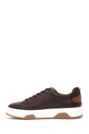 Male Brown Lace-Up Thick-Soled Leather Sneaker | Derimod Male Brown Lace-Up Thick-Soled Leather Sneaker | Derimod