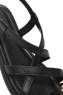 Women's Black Leather Ankle Buckle Sandals | Derimod Women's Black Leather Ankle Buckle Sandals | Derimod