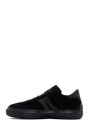 Erkek Siyah Süet Deri Sneaker | Derimod Erkek Siyah Süet Deri Sneaker | Derimod