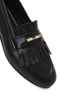 Women's Black Buckled Leather Loafer | Derimod Women's Black Buckled Leather Loafer | Derimod