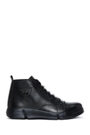 Men's Black Leather Zippered Boots | Derimod Men's Black Leather Zippered Boots | Derimod