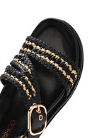 Women's Black Strappy Leather Sandals | Derimod Women's Black Strappy Leather Sandals | Derimod