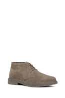 Geox Men's Cream Massimiano Laced Suede Leather Boots | Derimod Geox Men's Cream Massimiano Laced Suede Leather Boots | Derimod