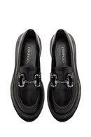 Kadın Siyah Toka Detaylı Maskülen Loafer | Derimod Kadın Siyah Toka Detaylı Maskülen Loafer | Derimod