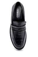 Women's Crocodile Patterned Loafer | Derimod Women's Crocodile Patterned Loafer | Derimod