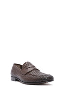 Erkek Kahverengi Örgü Deri Klasik Loafer | Derimod Erkek Kahverengi Örgü Deri Klasik Loafer | Derimod