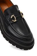 Men's Black Buckled Thick-Soled Leather Loafer | Derimod Men's Black Buckled Thick-Soled Leather Loafer | Derimod