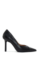 Women's Black Patterned Stiletto | Derimod Women's Black Patterned Stiletto | Derimod