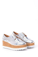 Women's High-Sole Silver Shoes | Derimod Women's High-Sole Silver Shoes | Derimod