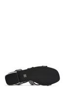 Women's Black Stone Buckle Sandals | Derimod Women's Black Stone Buckle Sandals | Derimod