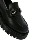 Women's Black Leather Buckle Masculine Loafer | Derimod Women's Black Leather Buckle Masculine Loafer | Derimod
