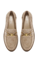 Women's Mink Suede Leather Masculine Loafer | Derimod Women's Mink Suede Leather Masculine Loafer | Derimod