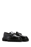 Erkek Siyah Tokalı Kalın Tabanlı Deri Casual Loafer | Derimod Erkek Siyah Tokalı Kalın Tabanlı Deri Casual Loafer | Derimod