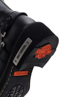 Harley Davidson Men's Black Estes Zippered Leather Boots | Derimod Harley Davidson Men's Black Estes Zippered Leather Boots | Derimod