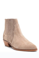 Women's Suede Leather Heeled Boots | Derimod Women's Suede Leather Heeled Boots | Derimod