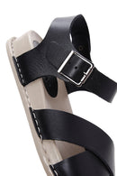 Women's Black Leather Comfort Sandals | Derimod Women's Black Leather Comfort Sandals | Derimod