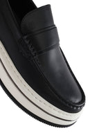 Men's Black Thick-Soled Leather Casual Loafer | Derimod Men's Black Thick-Soled Leather Casual Loafer | Derimod