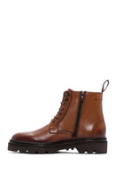 Men's Tan Leather Zippered Casual Boots | Derimod Men's Tan Leather Zippered Casual Boots | Derimod