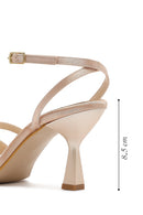 Women's Beige Ankle Strap Heeled Sandals | Derimod Women's Beige Ankle Strap Heeled Sandals | Derimod