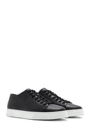 Men's Black Lace-up Leather Sneaker | Derimod Men's Black Lace-up Leather Sneaker | Derimod