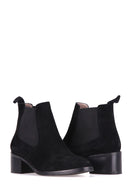 Women's Suede Heeled Leather Boots | Derimod Women's Suede Heeled Leather Boots | Derimod
