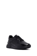 Erkek Siyah Bağcıklı Deri Casual Sneaker | Derimod Erkek Siyah Bağcıklı Deri Casual Sneaker | Derimod