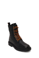 Harley Davidson Male Black Coro Zip Closure Leather Combat Boots | Derimod Harley Davidson Male Black Coro Zip Closure Leather Combat Boots | Derimod