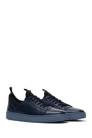 Erkek Lacivert Deri Sneaker | Derimod Erkek Lacivert Deri Sneaker | Derimod