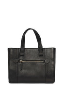 Women's Black Long Strap Leather Shoulder Bag | Derimod Women's Black Long Strap Leather Shoulder Bag | Derimod