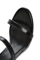 Women's Black Thick Heeled Slippers | Derimod Women's Black Thick Heeled Slippers | Derimod