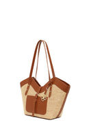 Woman Taba Wicker Shoulder Bag | Derimod Woman Taba Wicker Shoulder Bag | Derimod