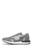 Erkek Gri Deri Sneaker | Derimod Erkek Gri Deri Sneaker | Derimod
