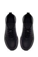 Erkek Siyah Bağcıklı Kalın Tabanlı Deri Sneaker | Derimod Erkek Siyah Bağcıklı Kalın Tabanlı Deri Sneaker | Derimod
