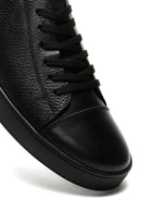 Men's Black Leather Sneaker | Derimod Men's Black Leather Sneaker | Derimod
