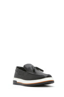 Men's Black Tasseled Leather Casual Loafer | Derimod Men's Black Tasseled Leather Casual Loafer | Derimod