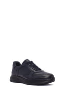Erkek Lacivert Bağcıklı Deri Casual Sneaker | Derimod Erkek Lacivert Bağcıklı Deri Casual Sneaker | Derimod