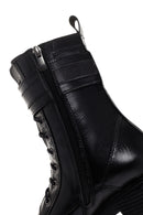 Women's Black Zipper Heeled Leather Boots | Derimod Women's Black Zipper Heeled Leather Boots | Derimod