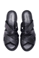 Women's Leather Comfort Wedge Heel Slippers | Derimod Women's Leather Comfort Wedge Heel Slippers | Derimod