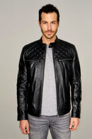 Adrian Men's Leather Jacket | Derimod Adrian Men's Leather Jacket | Derimod