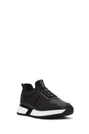 Men's Black Lace-up Leather Sneaker | Derimod Men's Black Lace-up Leather Sneaker | Derimod